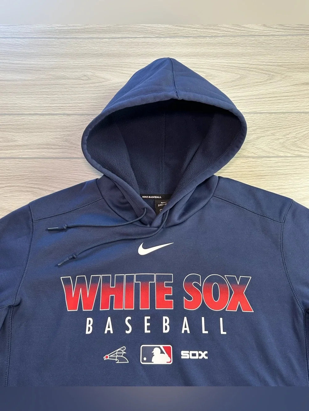 Nike Chicago White Sox Cooperstown Collection Therma-FIT Hoodie Men’s L Blue MLB